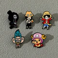 5 Pcs Cartoon Monkey D. Luffy Brooch Creative Tony Tony Chopper Enamel Pin Metal Badge Jewelry Backpack Accessories preview-5