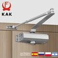 KAK Automatic Door Closer 2 Spring Hydraulic Buffer Adjustable Door Stopper Speed Mute Closing For 25 to 80KG Door Hardware