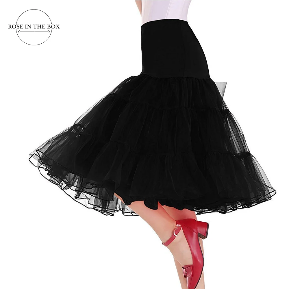 High Waisted Skirts for Women Wedding Bridal Petticoat Crinoline Short Tulle Skirt Underskirt Rockabilly Tutu Wedding Accessorie-animated-img