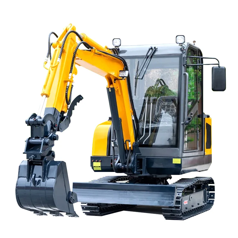 HW25 Mini Excavator 2.5t Mini Digger With Cab Diesel Engine  Construction Equipment  2 ton Compact Bagger With Bucket Custom-animated-img