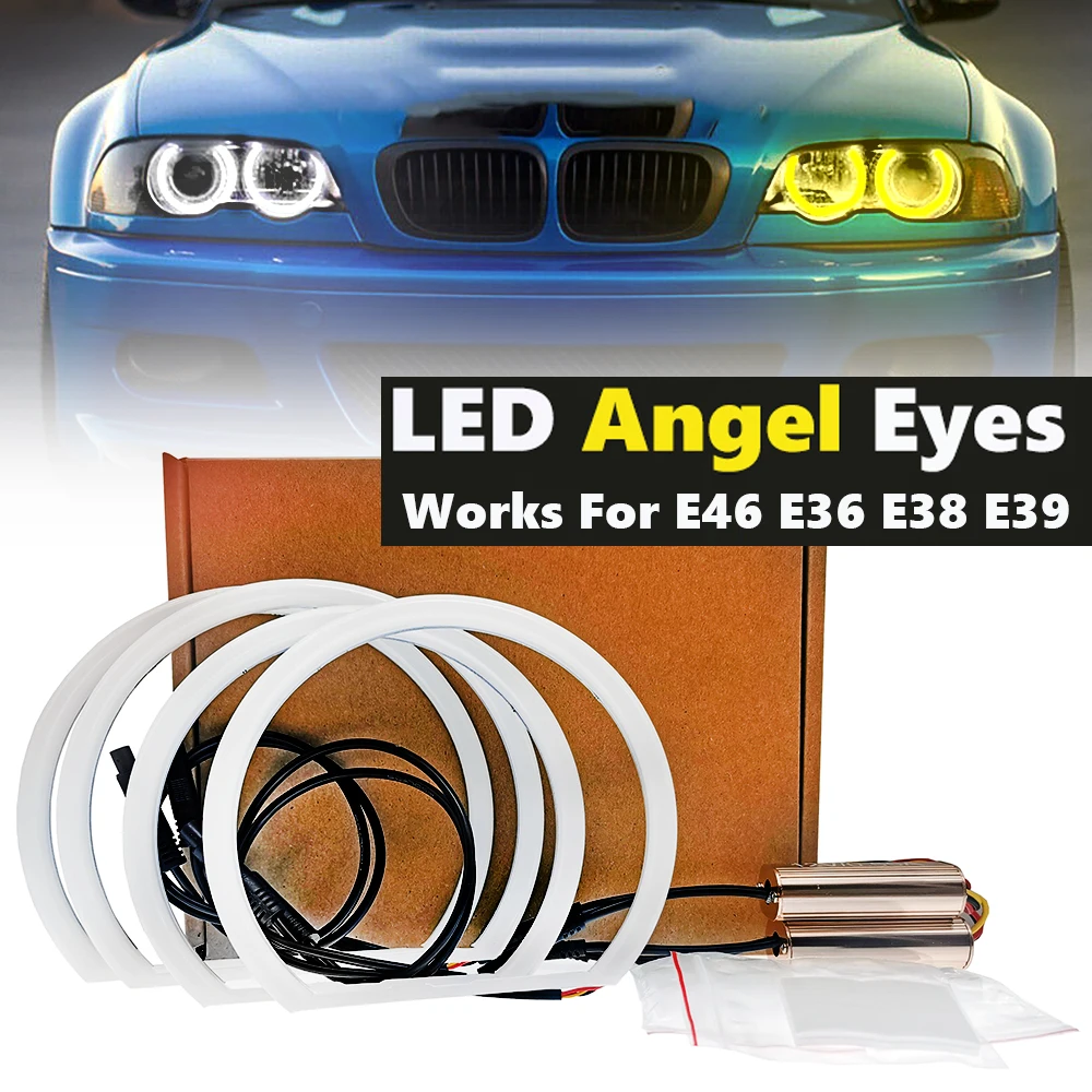 Switchback Crystal LED Angel Eyes Headlight For BMW E38 E39 E46 3 5 7  Series M3 - AliExpress