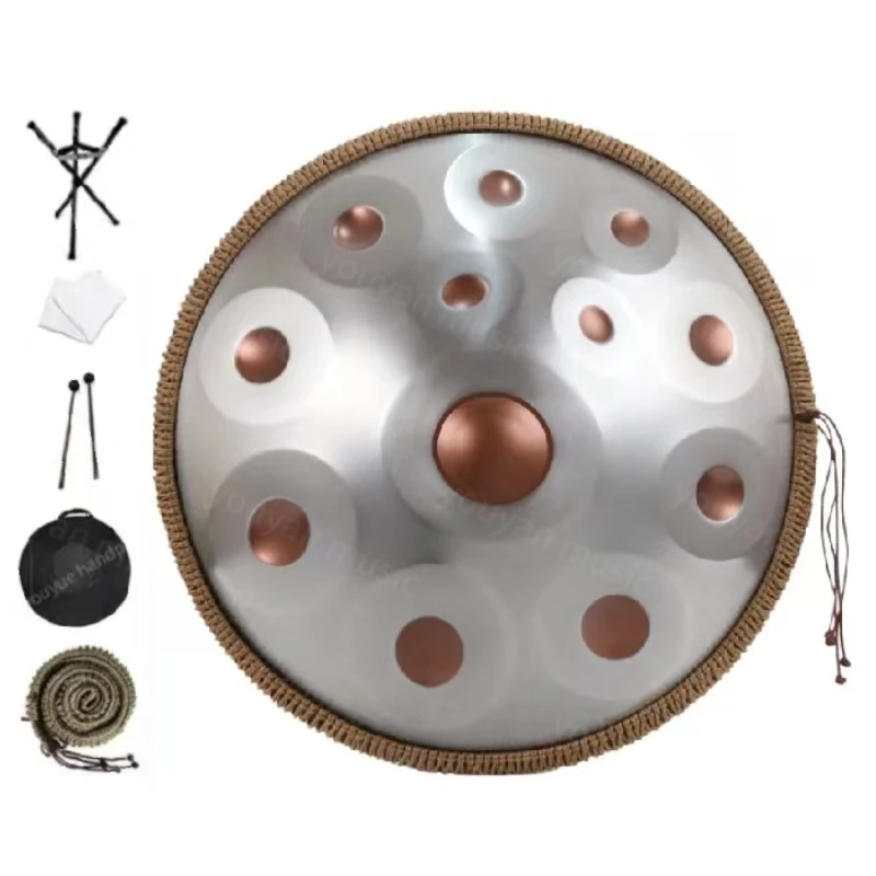 9/10/12/14 Tone Handpan Drum 22 Inches 432hz,440hz D Minor Steel Tongue Drum Yoga Meditation  Music Drums Percussion Instruments-animated-img