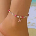 Boho Starfish Conch Shell Beads Anklet For Women Rice Bead Bracelet On The Leg Female Beach Party Barefoot Leg Jewelry Accessory preview-1