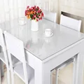 Clear Table ProtectorPlastic Table Cover Protector, Desk Protector Mat, Desk Pad Waterproof PVC Table Protecto preview-1