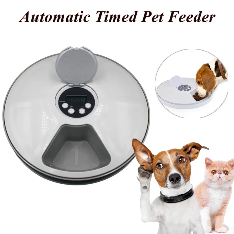 Round Timing Feeder Automatic Pet Feeder 6 Meals 6 Grids Cat Dog Electric Dry Food Dispenser 24 Hours Feed Pet Supplies 40% Off preview-7