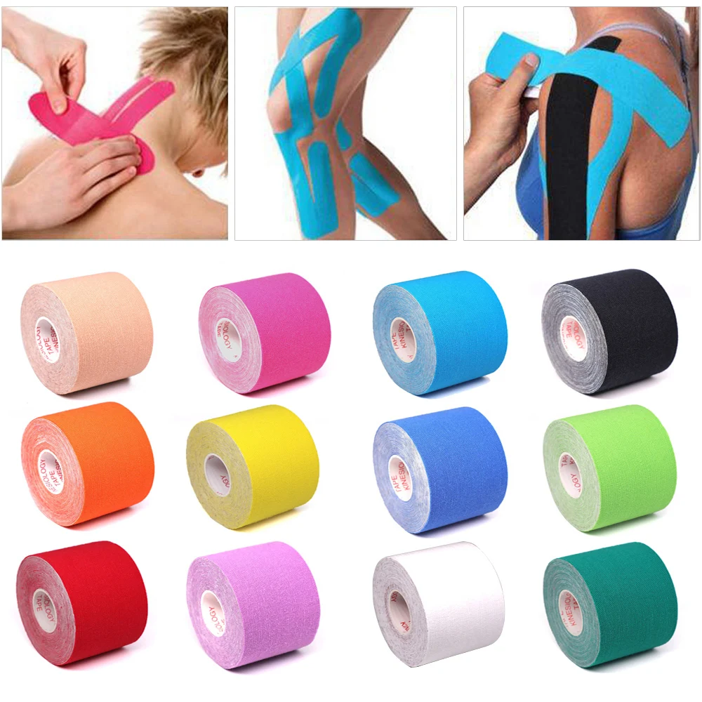 5 Size Kinesiology Tape Medical Athletic Elastoplast Sport Recovery Strapping Gym Waterproof Tennis Muscle Pain Relief Bandage-animated-img