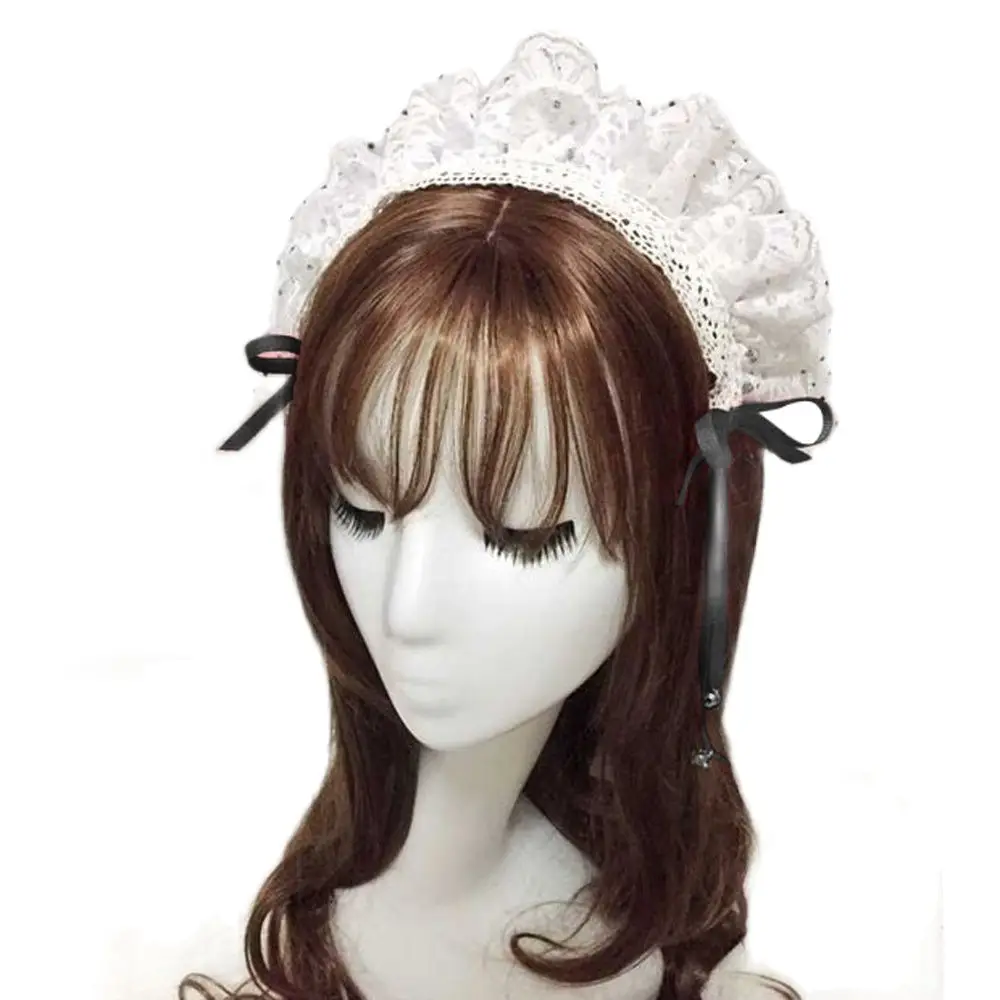 Hand Made Lolita Accessories Headpiece Sweet Lace Hair Ornaments Japanese Lolita Hair Accessories Maid Headdress-animated-img