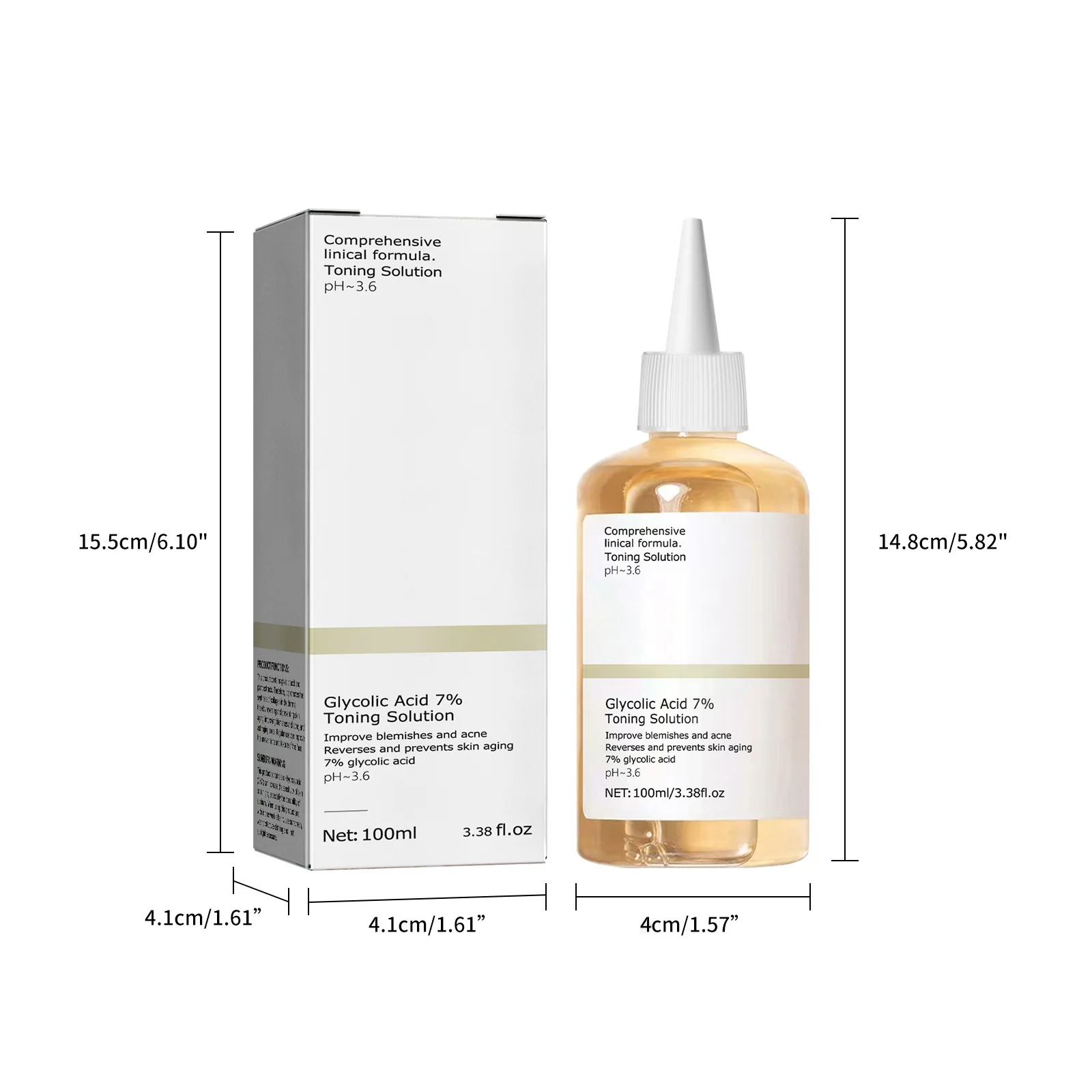 100ml Glycolic Acid 7% Toning Solution To Remove Acne Long Lasting Moisturize Skin Rejuvenating Lotion Nourishing Face Care-animated-img