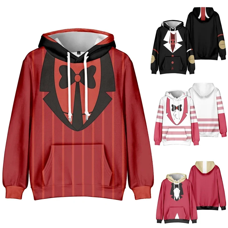 2025 Halloween Anime Hazbin Cosplay Costumes Men Women Hotel 3D Printed Hooded Sweatshirt Spring Autumn Loose Pullover Hoodies-animated-img