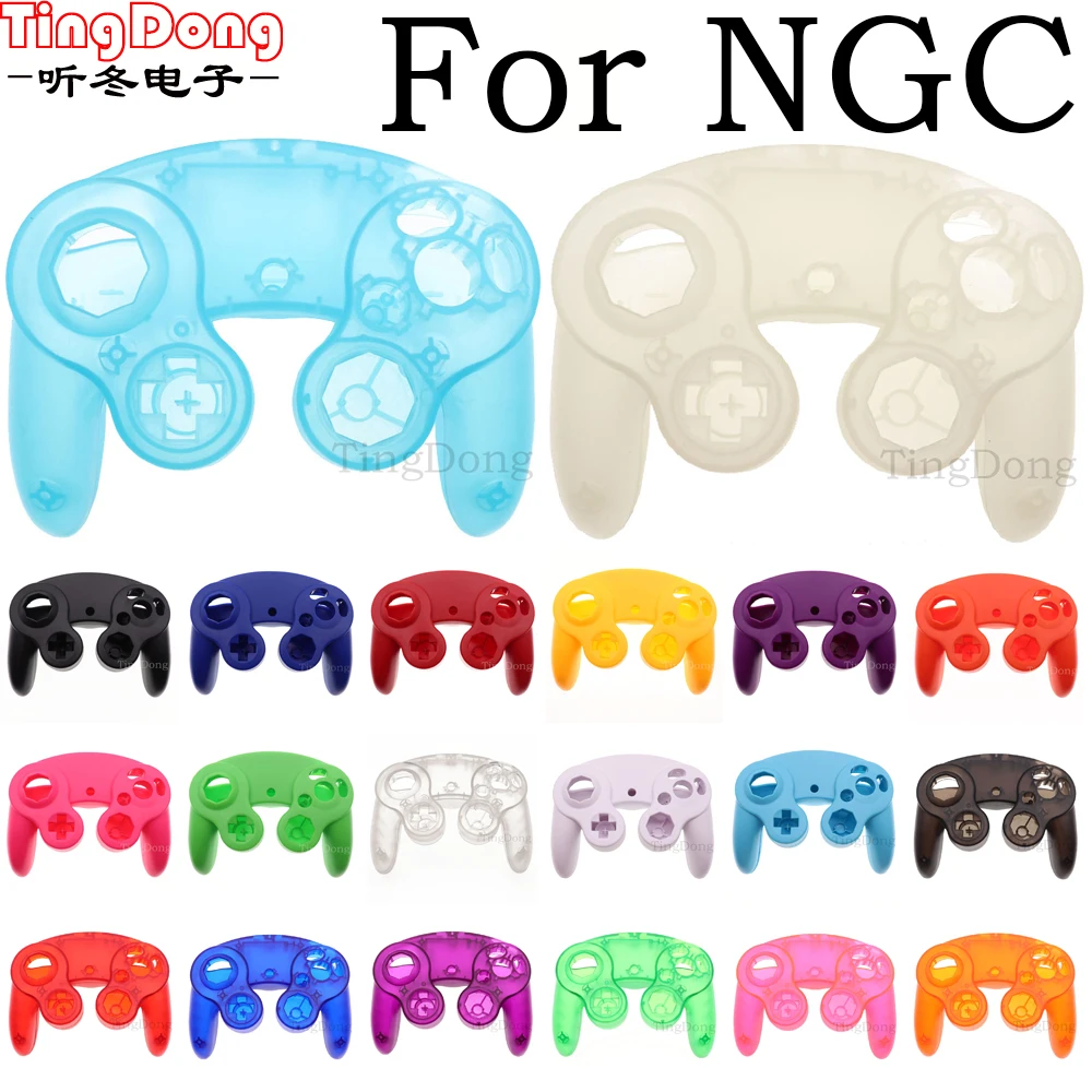 For Gamecube NGC Controller Housing Shell Replacement Parts Top and Bottom Protective Cover Handle Case-animated-img