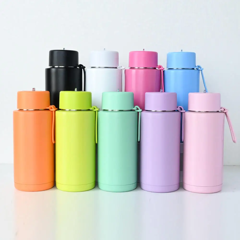 hot sale custom logo 1000ml stainless steel water flask drink ceramic inner thermal bottles with straw lid-animated-img