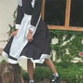 Women Maid Outfit Long Dress Apron Dress Lolita Dresses Men Clothes Unisex Cafe Costume Cosplay Anime Costumes Jujutsu Kaisen preview-4