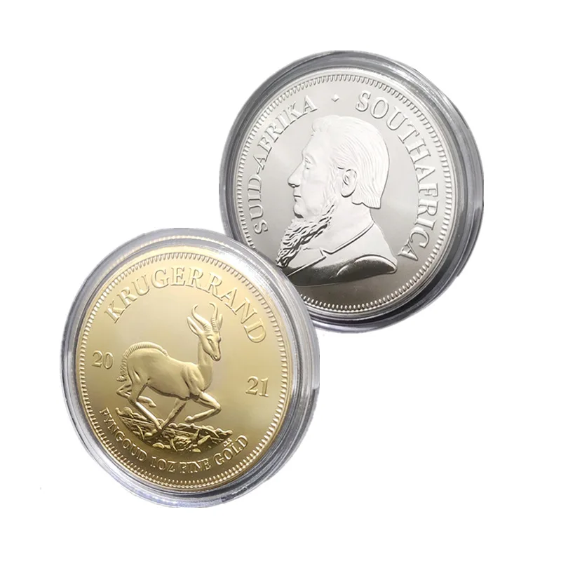 South Africa Saudi Africa Krugerrand Gold Coin Paul Kruger Collectible Coins-animated-img