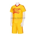 New Men Women Crazy Dodgeball Costume Adult Average Joe's Yellow Jersey Uniform Costume Halloween Carnival Party Outfits preview-2