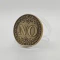 1PC Bronze Yes or No Commemorative Coin Souvenir Non-currency Coins Game Prop Challenge Coins Collection Decoration Crafts preview-2