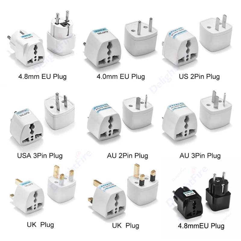 Universal Kr american european AU EU To US UK Power plug adapter