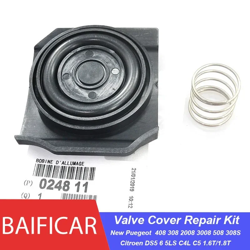 Baificar Brand PCV Valve Cover Repair Kit Cap With Membrane For New Peugeot 408 308 2008 3008 508 308S Citroen DS5 5LS C4L C5-animated-img