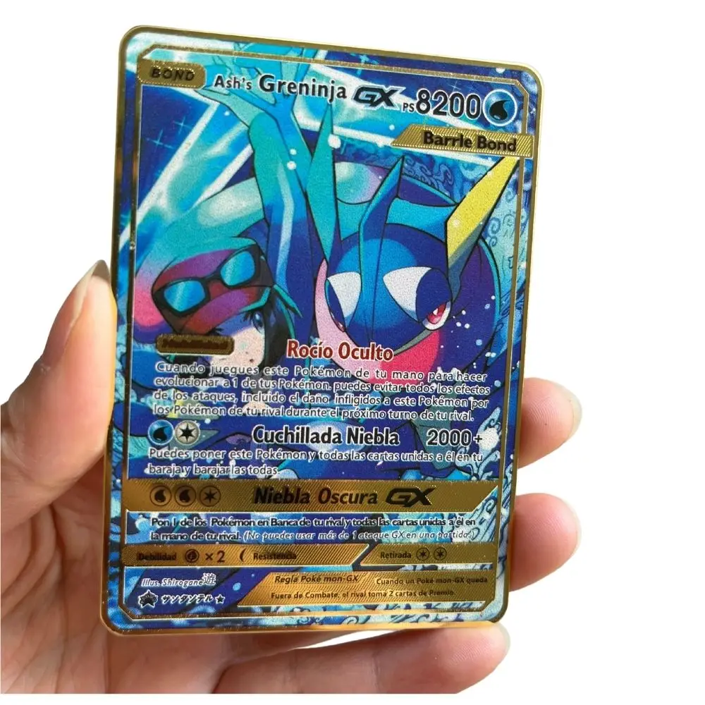 2023 new 10000 Arceus Vmax Gx gold pocket monster card Spanish iron metal  Pokmo Letters children's gift game collection card