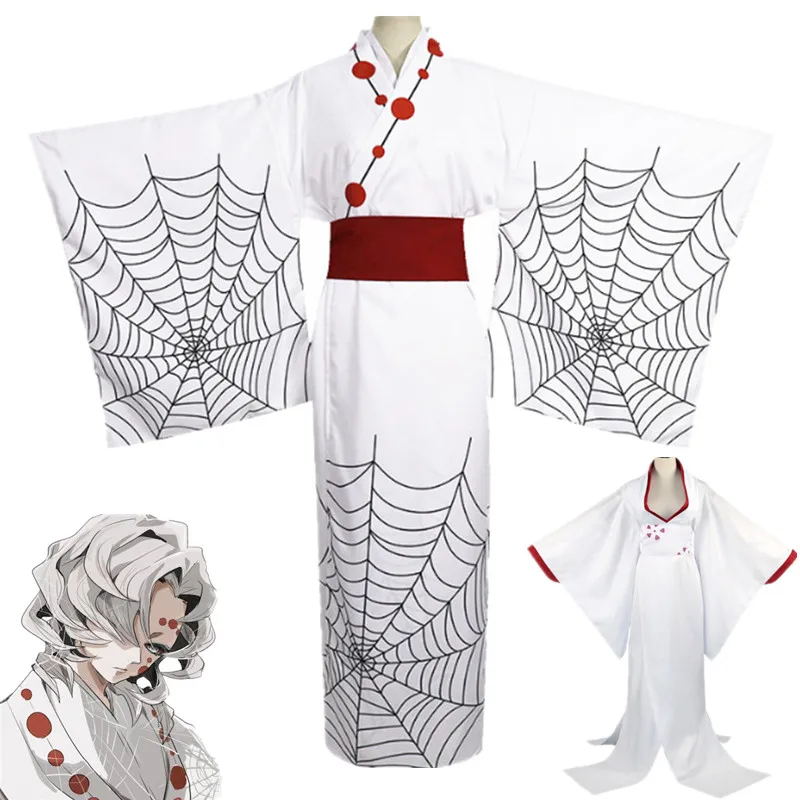 Demon Slayer Kimetsu no Yaiba Spider Oni Ayaki Rui Cosplay Costume Men's  Kimono