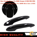 1 Pair Black Or Carbon Fiber Door Handle Cover For MINI Cooper S R50 R53 R56 & 1PC Fuel Tank Cap Cover For BMW Mini Gen 2 R56 preview-1