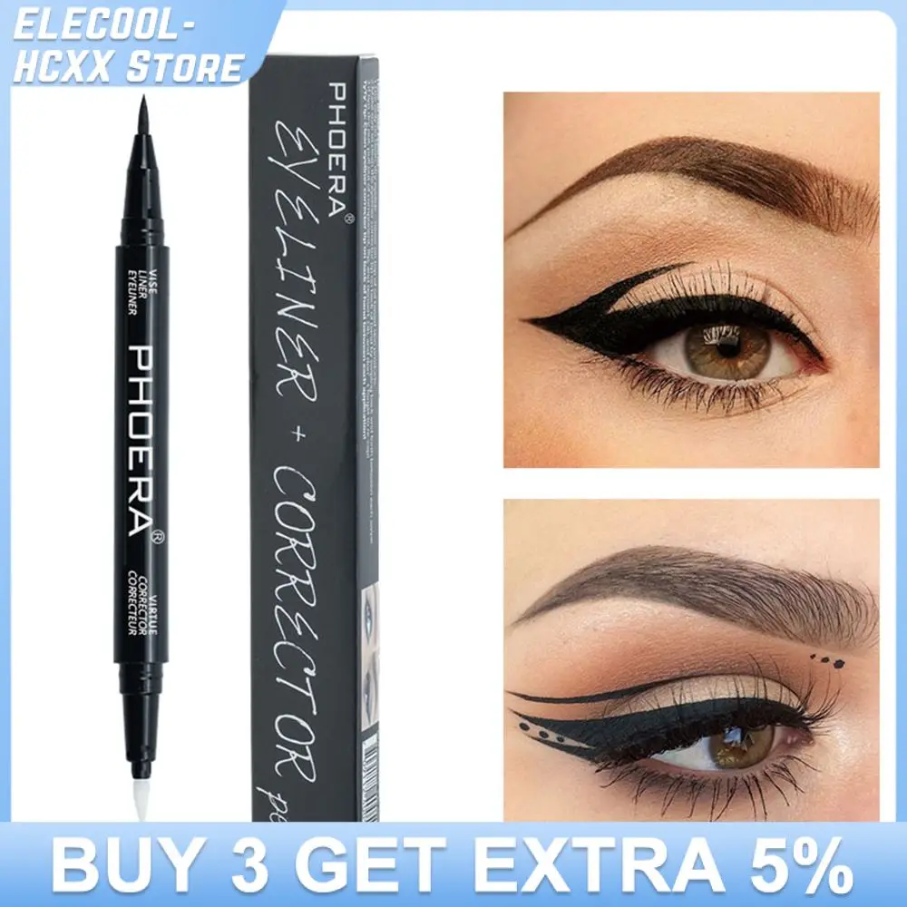 PHOERA Matte Eyeliner Pen Makeup Waterproof Long Lasting Quickly Drying Smooth Ultra-thin Black Liquid Eyeliner Pencil Makeup-animated-img