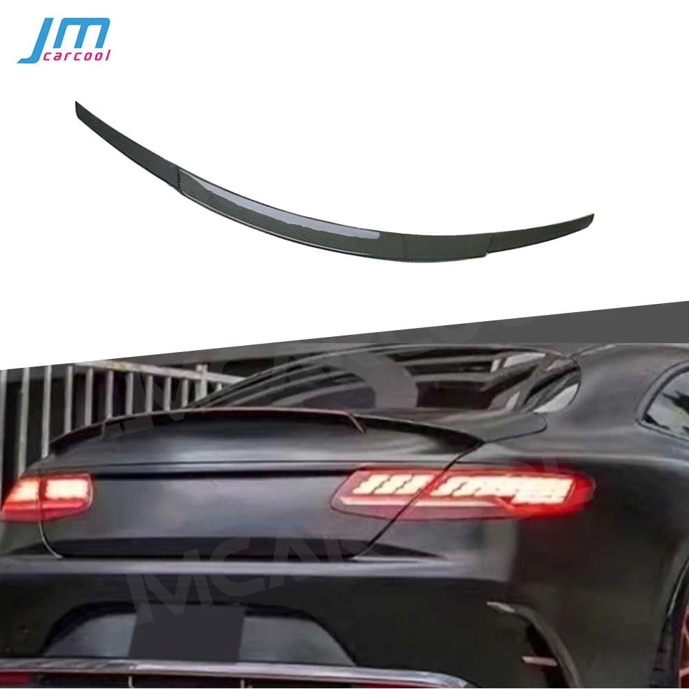 Carbon Fiber Rear Trunk Lip Spoiler For Benz S Class W217 C217 S63 S65 AMG Coupe 2014-2019 Body Kits Car Accessories-animated-img