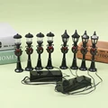 4Pcs/Set Christmas Mini Street Light Models Dollhouse Streetlight Micro-Landscape Fairy Garden Accessories