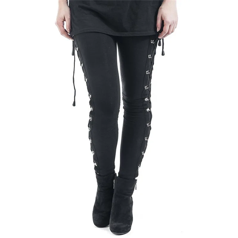 You're My Secret] Shredded Leggings For Women Gothic Lace Workout