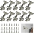 10Pcs Cabinet Hinges with Screws Steel Hinges For Furniture Full Overlay Mute Cabinet Door Cupboard Hinges Furniture Fitting