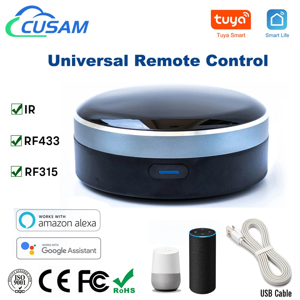 IR+RF Universal Remote Control Tuya Smart Controller for TV AC Curtain Roller Shutter Works with Alexa Google Home Alice Siri-animated-img