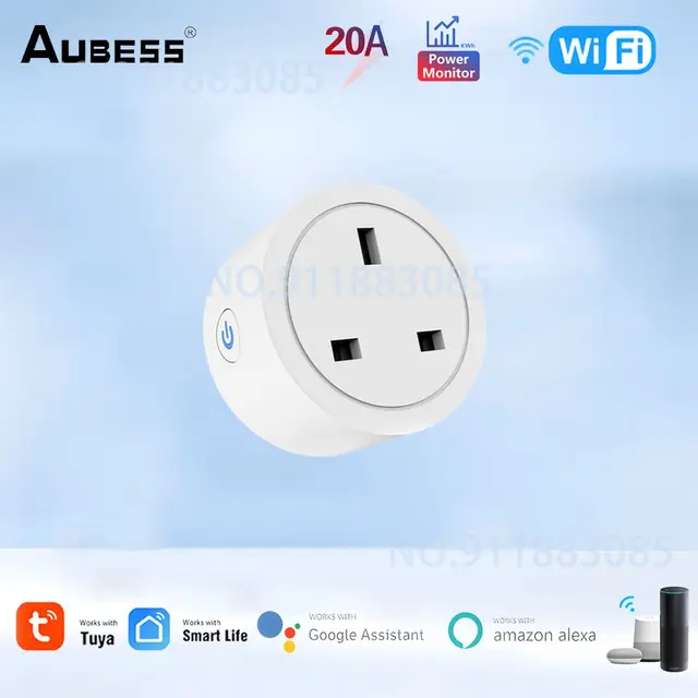 20a Smart Socket Outlet Smart Home Wifi Smart Plug Timing Function Uk Smart  Socket Voice Control Power Monitor - AliExpress