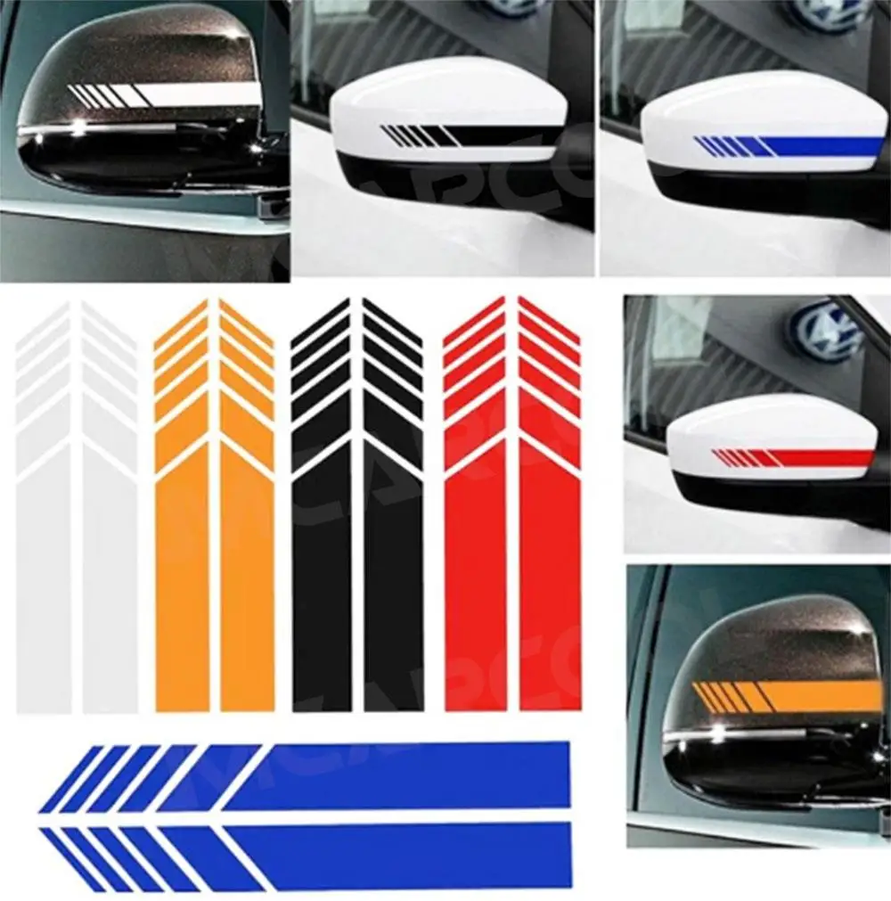 2pcs Car Sticker Car Rearview Mirror Side Decal Stripe Vehicle Body Trim Sticker Exterior Decoration Body Car Accessories-animated-img