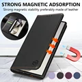 Wallet Skin friendly Card Slot Strong Magnetic Flip Leather Case For Samsung Galaxy S24 Ultra S23 FE S22 S21 S20 S10 Plus Cover