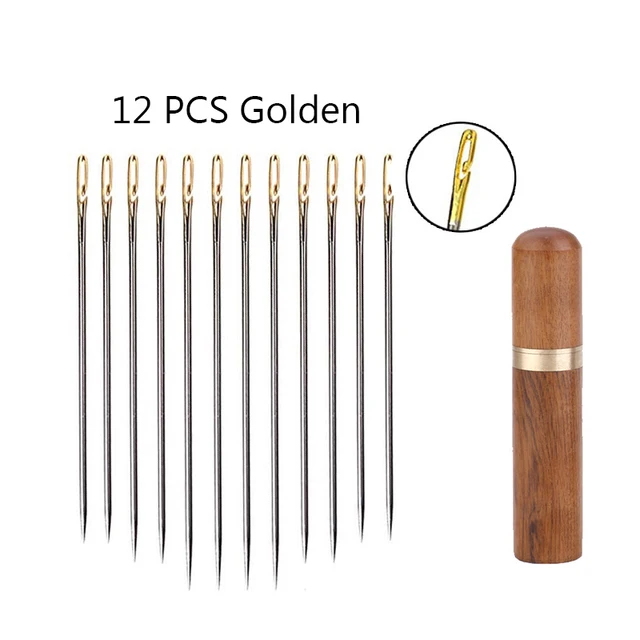 12/24Pcs Blind Needle Elderly Needle-side Hole Hand Household Sewing  Stainless