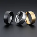 Classic Men Stainless Steel Rings Black Solid Simple Vintage Rings For Men Wedding Bands Christmas Party Jewelry Gift Wholesale preview-3