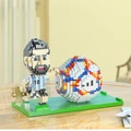 Football Mini Building Blick Blocks Soccer Player Match Assembling Bricks Minifigure Toy Shoe Pen Holder Kid Christmas Gifts preview-1