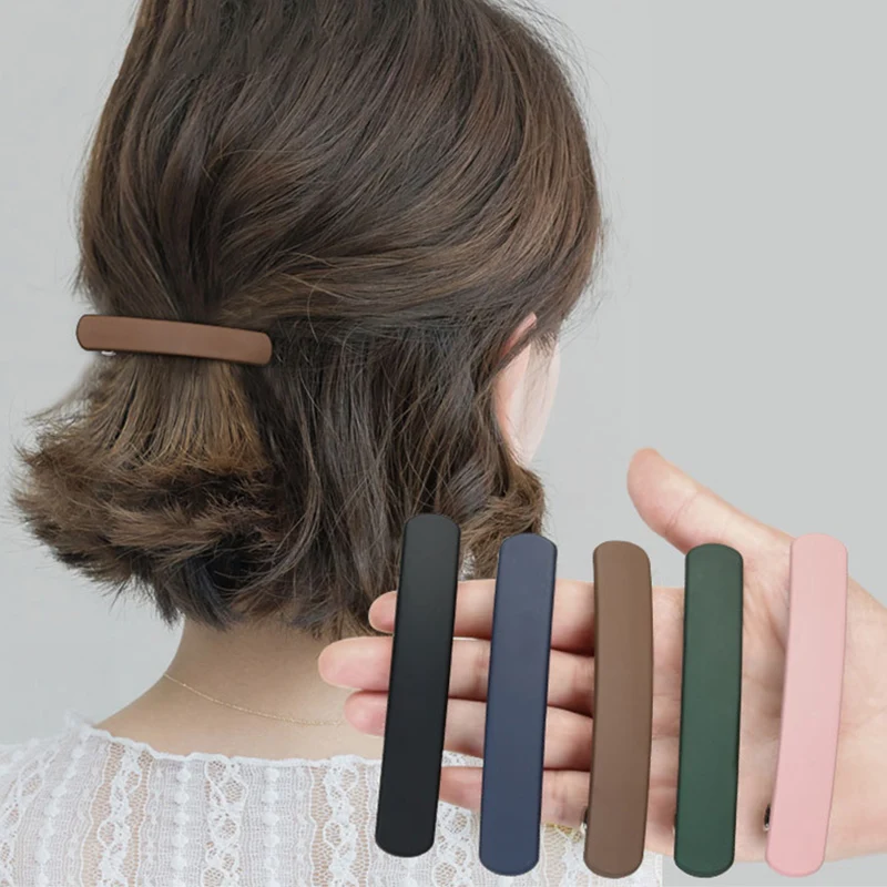 Craft DIY Stainless Steel Korea Style Silicone Barrette Hair Clips 70mm 90mm
