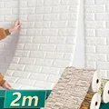 70x2m Continuous 3D Wall Stickers Self Adhesive Foam Decoractive Wallpaper Panels Home Decor Living Room Decoration Bathroom