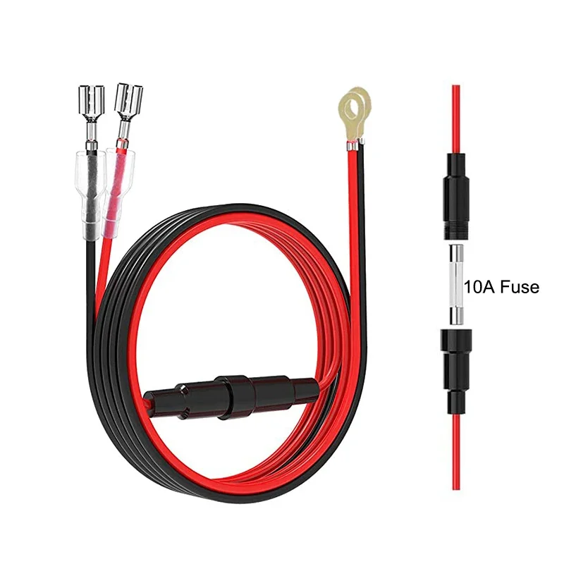 USB Charger Socket Cable 60cm Cigarette Lighter Wire Harness Connector Cord With 10A Fuse for Car Marine Motorcycle ATV RV Refit-animated-img