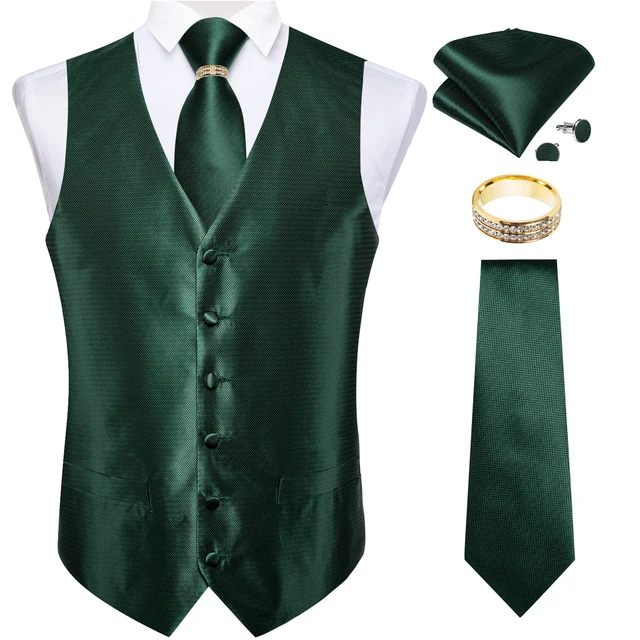 New Men's Silk Vests Formal Dress Suit 