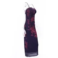 Sexy Floral Lace Camisole Dress Woman Cocktail Party Evening Dress Vintage Bodycon Long Dress Backless Lace-up Dress Vestidos