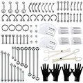 Cross-border 118-piece Set Piercing Jewelry Tools Stainless Steel Nose Ring Lip Stud Eyebrow Stud Belly Button 14g 16g preview-1