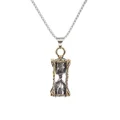 Fashion Vintage Stainless Steel Time Hourglass Snake Pendant Necklace Trendy Men's Accessories preview-5