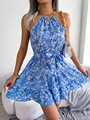 Women Summer Halter Floral Beach Short Dress,Women Clothing,Party Dresses,Sexy Costume Women,Sexy Towys For Women,Dress Women preview-5