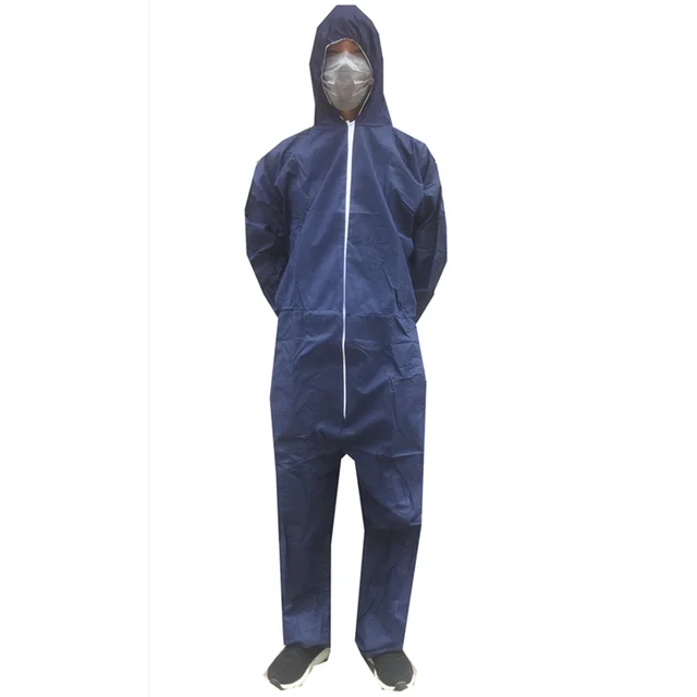 Disposable Non-woven Fabric Protective Breathable Dustproof Safety Clothing Sparying Painting Overall Suit-animated-img
