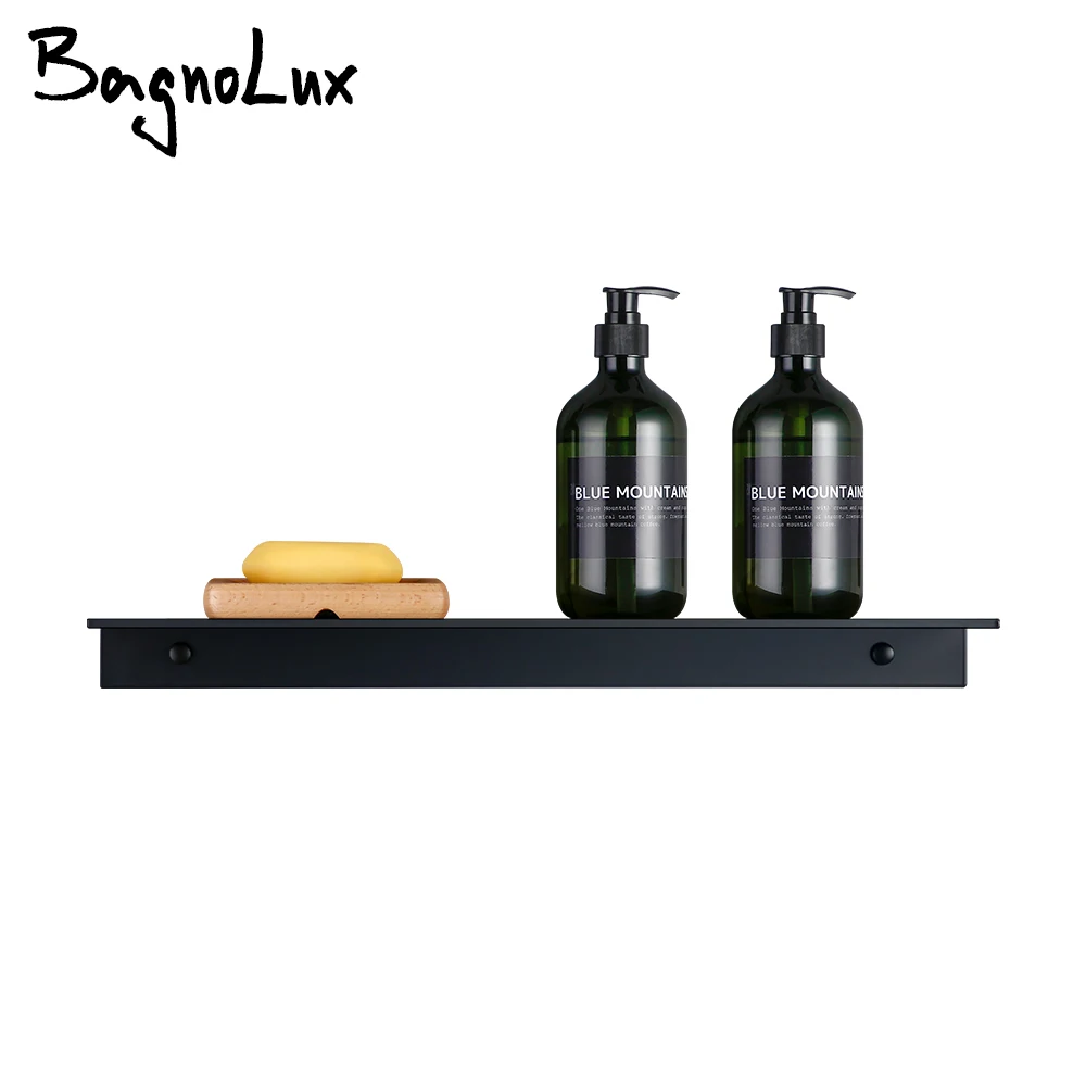 Купить Сантехника Matt Black Wall Shelf Bathroom Shelves Bathroom