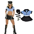 S-2XL Sexy Police Women Costume Police Woman Officer Cosplay Uniform Outfit Sexy Erotic Lingerie Cop Police Costumes