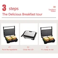 Electric Waffle Sandwich Maker 750W Small Roast Steak Machine Hamburger Non-stick Surface Grill Toaster Breakfast Machine preview-4