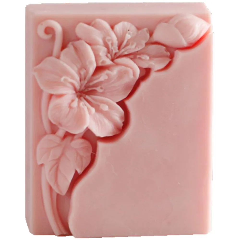 קנו אומנות, מלאכת יד, תפירה  Pretty Floral Soap Mold Rectangle Blossom  Flower Soap Making Mould for Cold Process Soap Making Aroma Resin Plaster  Crafts Molds