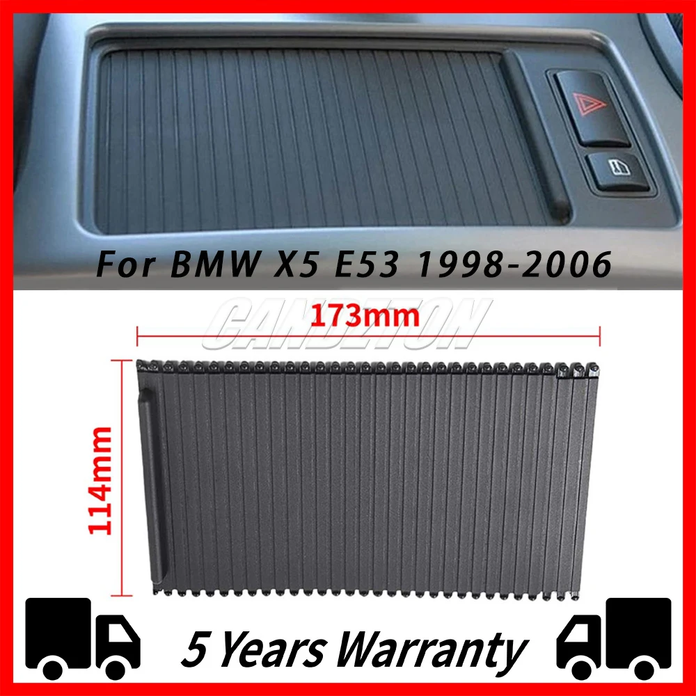 For BMW X5 E53 1998-2006 New Car Center Console Cover Slide Roller Blind Cover Water Cup Holder Curtain 51168408026 51168402941-animated-img